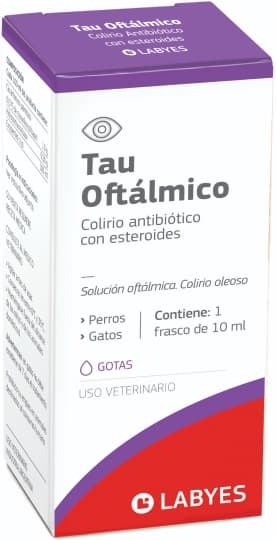 Envase de Tau Oftálmico con esteroides